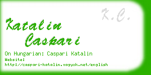 katalin caspari business card
